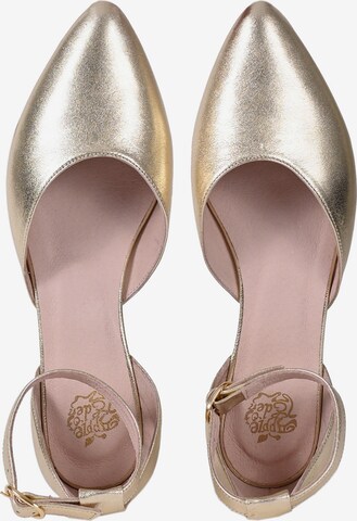 Apple of Eden Ballet Flats with Strap ' BRUNA ' in Gold