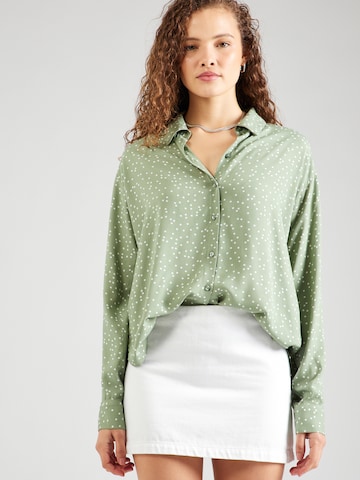 VERO MODA Blouse 'Bumpy' in Groen: voorkant