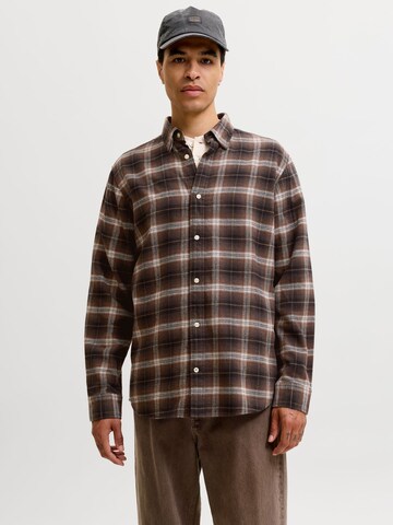 Regular fit Camicia 'JJEField' di JACK & JONES in nero: frontale