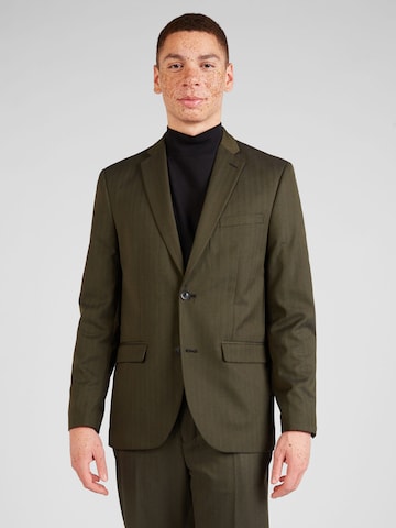 TOPMAN - Ajuste regular Chaqueta saco en verde: frente