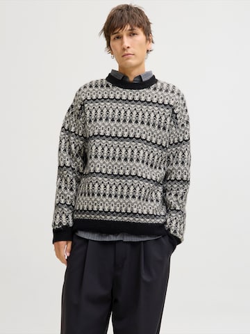 Pull-over 'JPRBLUMAX FAIRISLE' Jack & Jones Premium en noir : devant