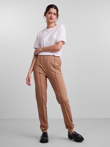 PIECES Tapered Broek 'Klara' in Bruin