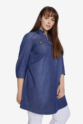 Ulla Popken Blouse '800391' in Blauw: voorkant