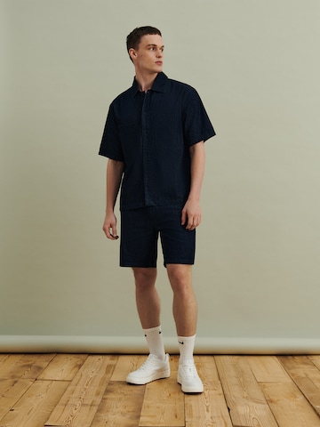 DAN FOX APPAREL Comfort Fit Hemd 'Phil' in Blau