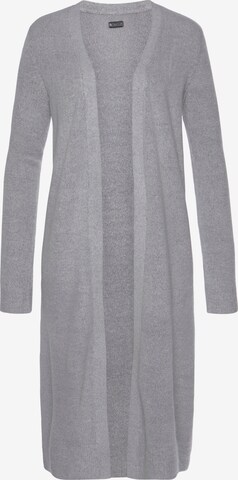 LAURA SCOTT Knit Cardigan in Grey: front