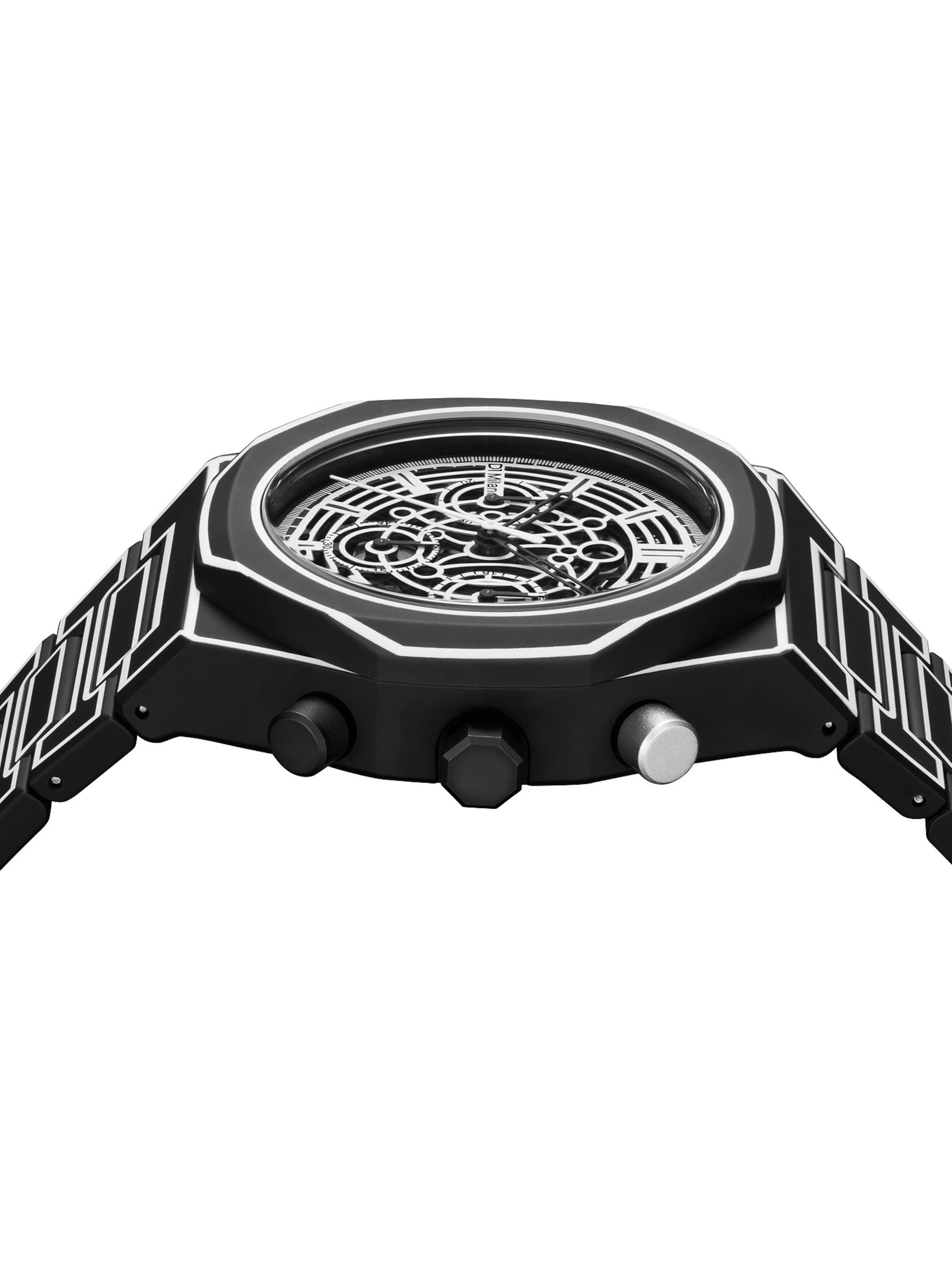 D1 Milano Analoguhr 'PHBJ10' in Schwarz