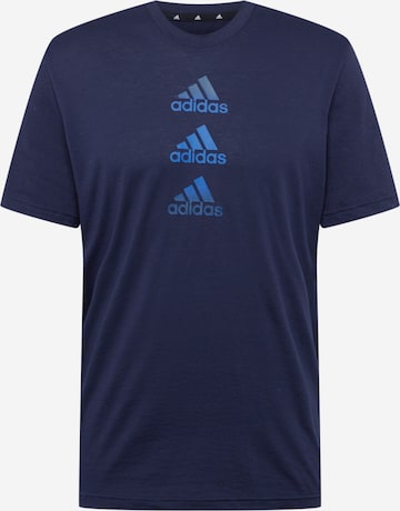 ADIDAS SPORTSWEARTehnička sportska majica 'Designed To Move Logo' - plava boja: prednji dio