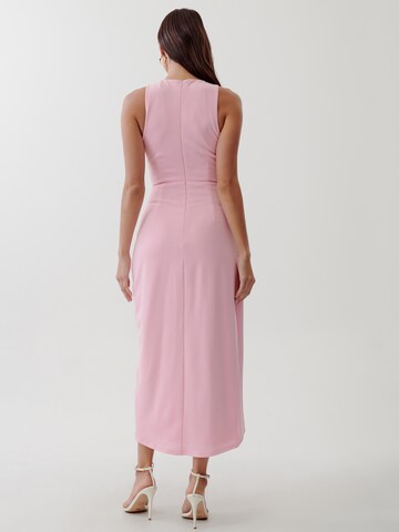 Tussah Cocktail Dress 'SAMARA' in Pink: back