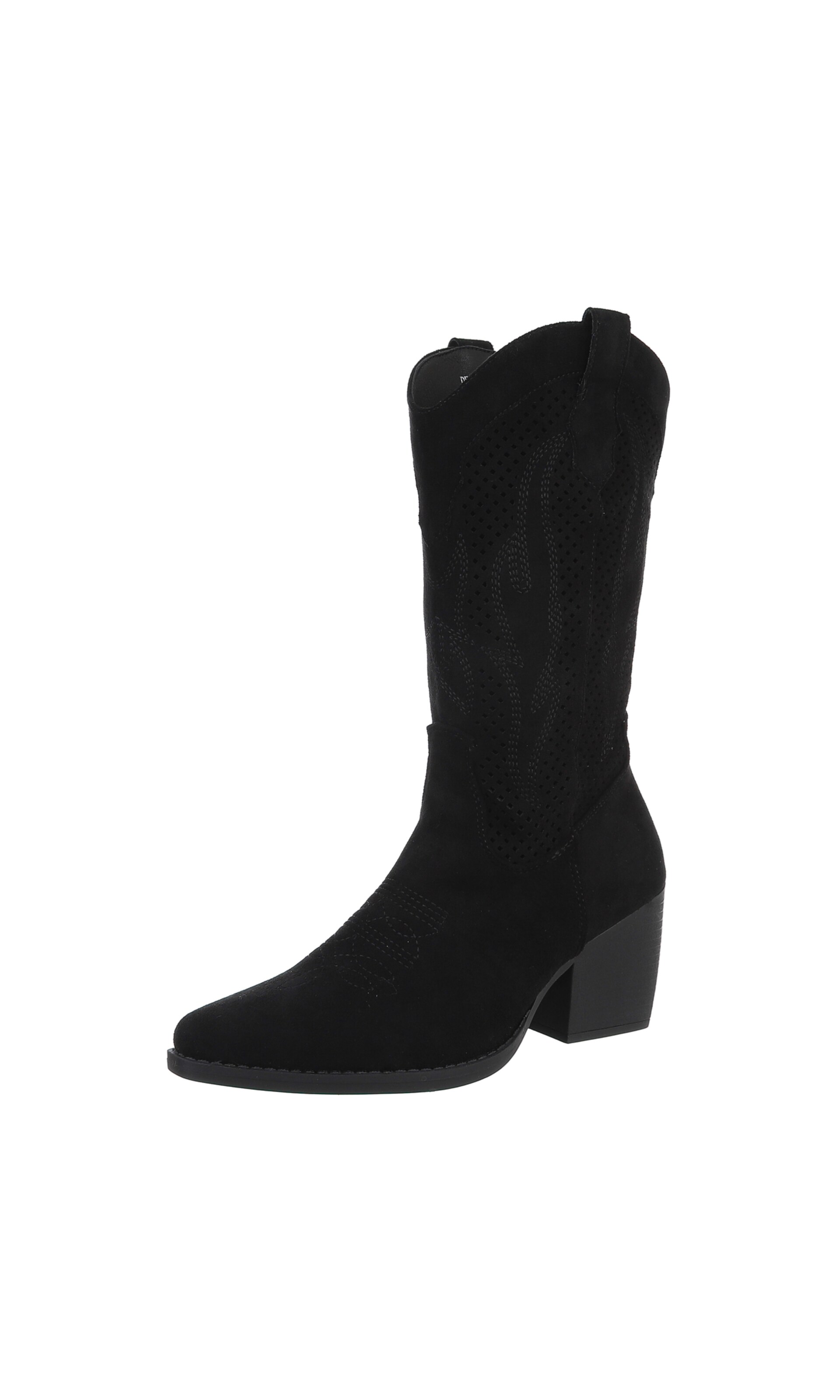 Ital-Design Cowboy Boots in Black: front
