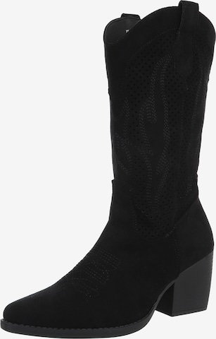 Ital-Design Cowboy Boots in Black: front