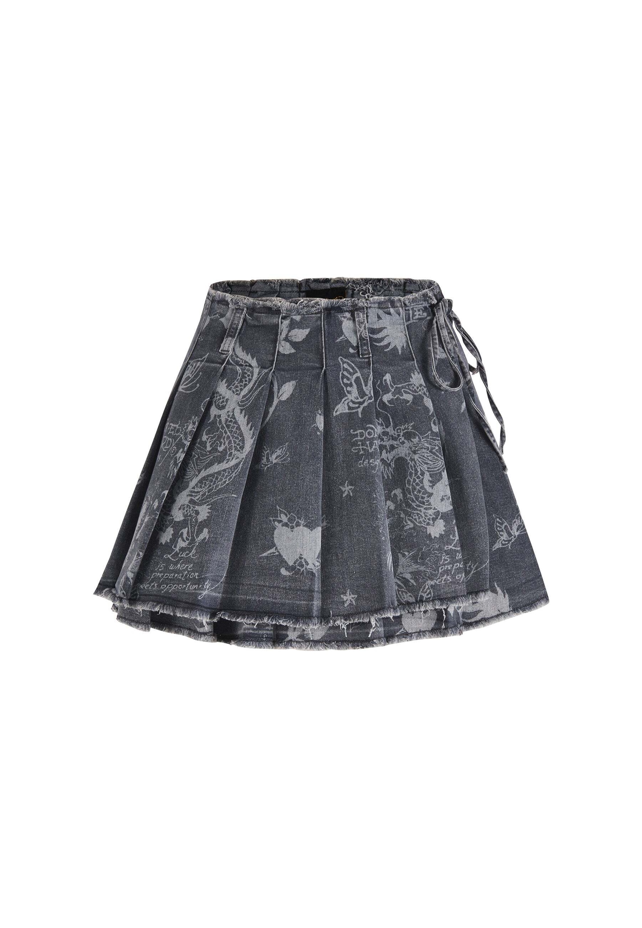 Ed Hardy Nederdel 'EDH' i blå: forside