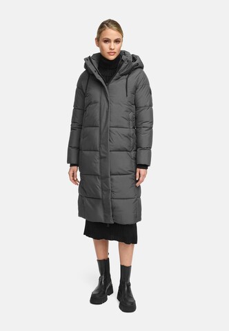 MARIKOO Winter coat 'Chumanii XVI' in Grey: front