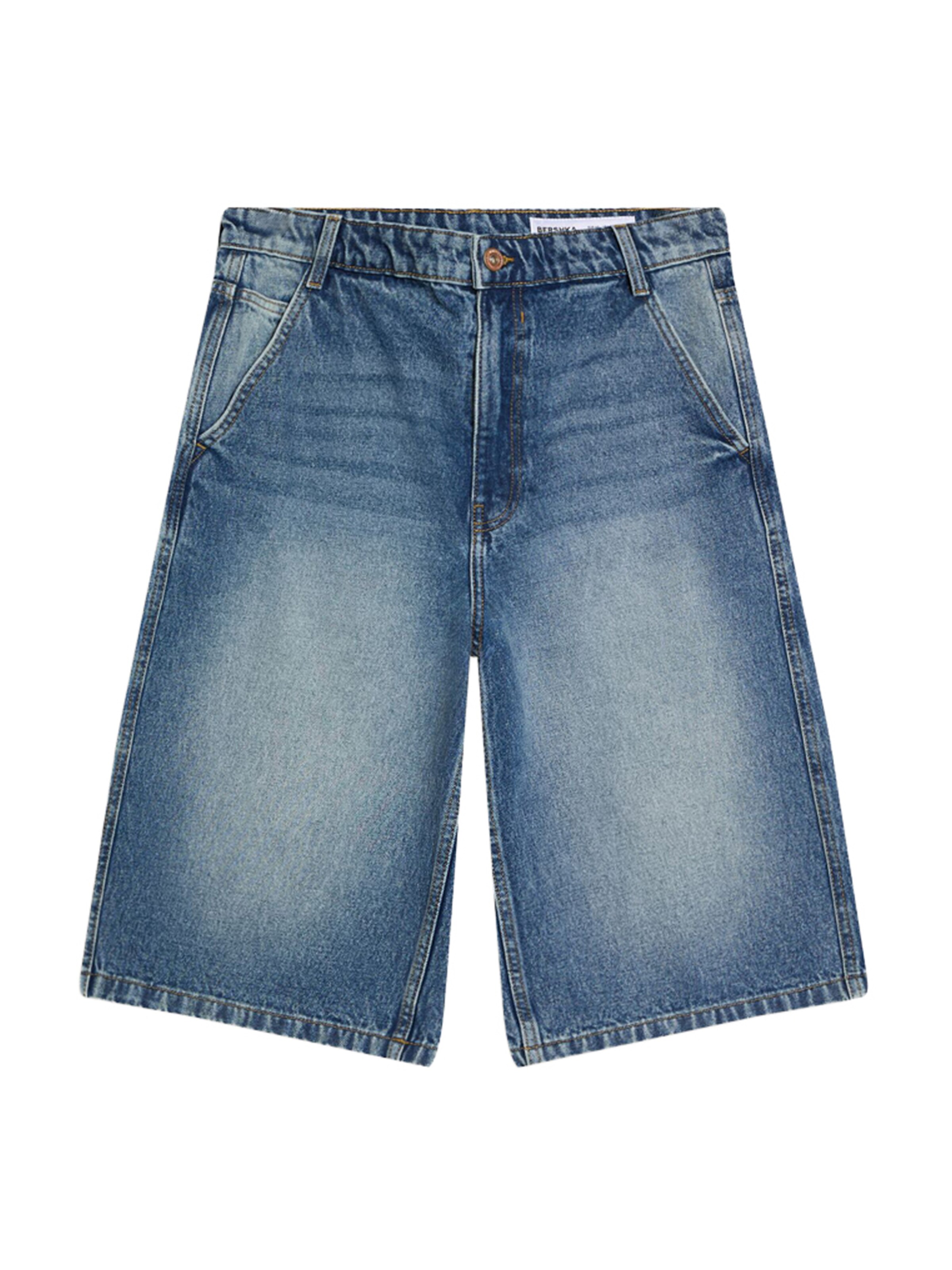 Wide leg Jeans 'BAS' di Bershka in blu: frontale