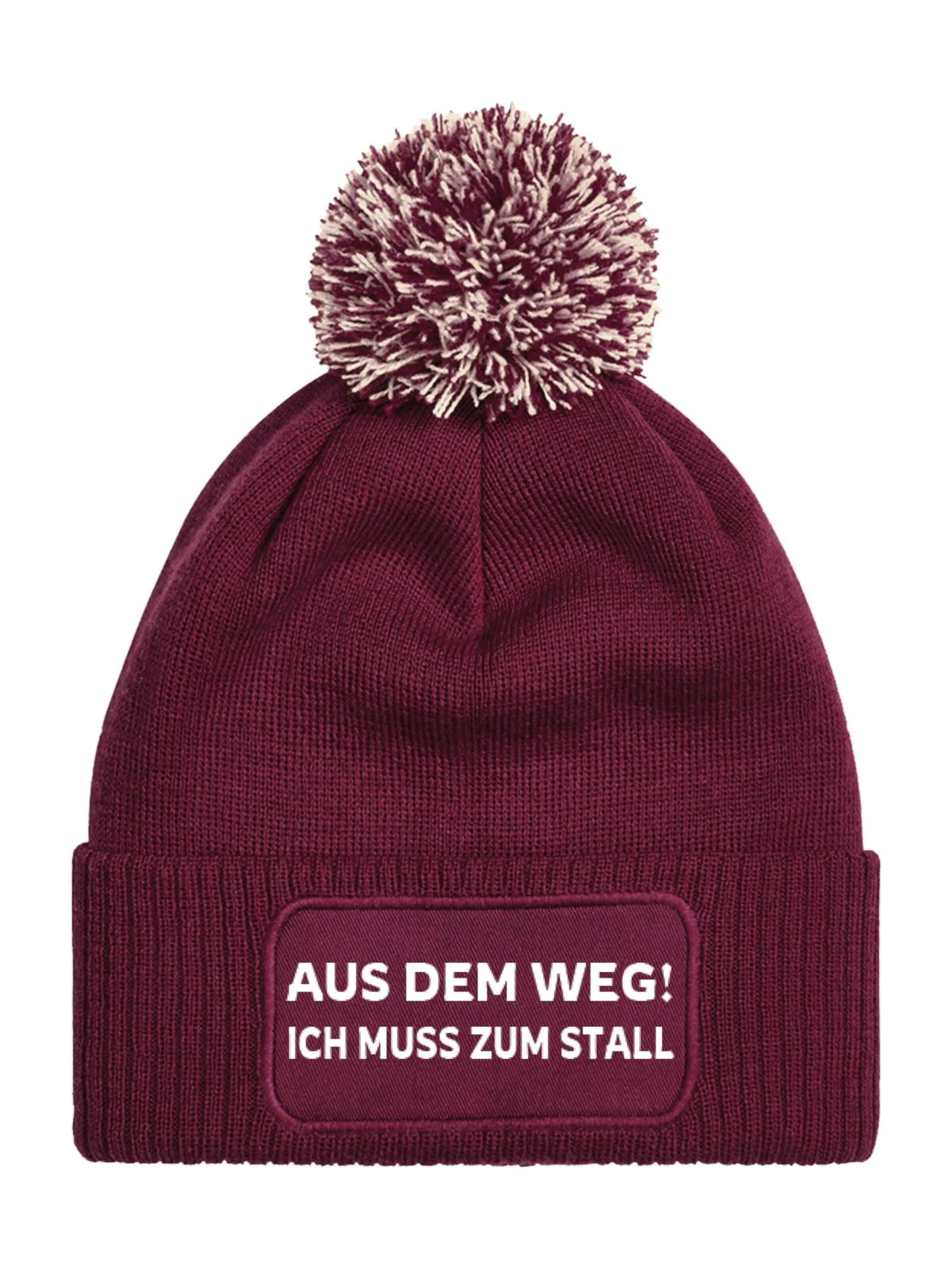 Youth Designz Mütze 'Muss zum Stall'‌‌‌ in Rot: Vorderseite