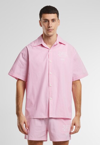 Another Cotton Lab Comfort fit Button Up Shirt in Pink: front