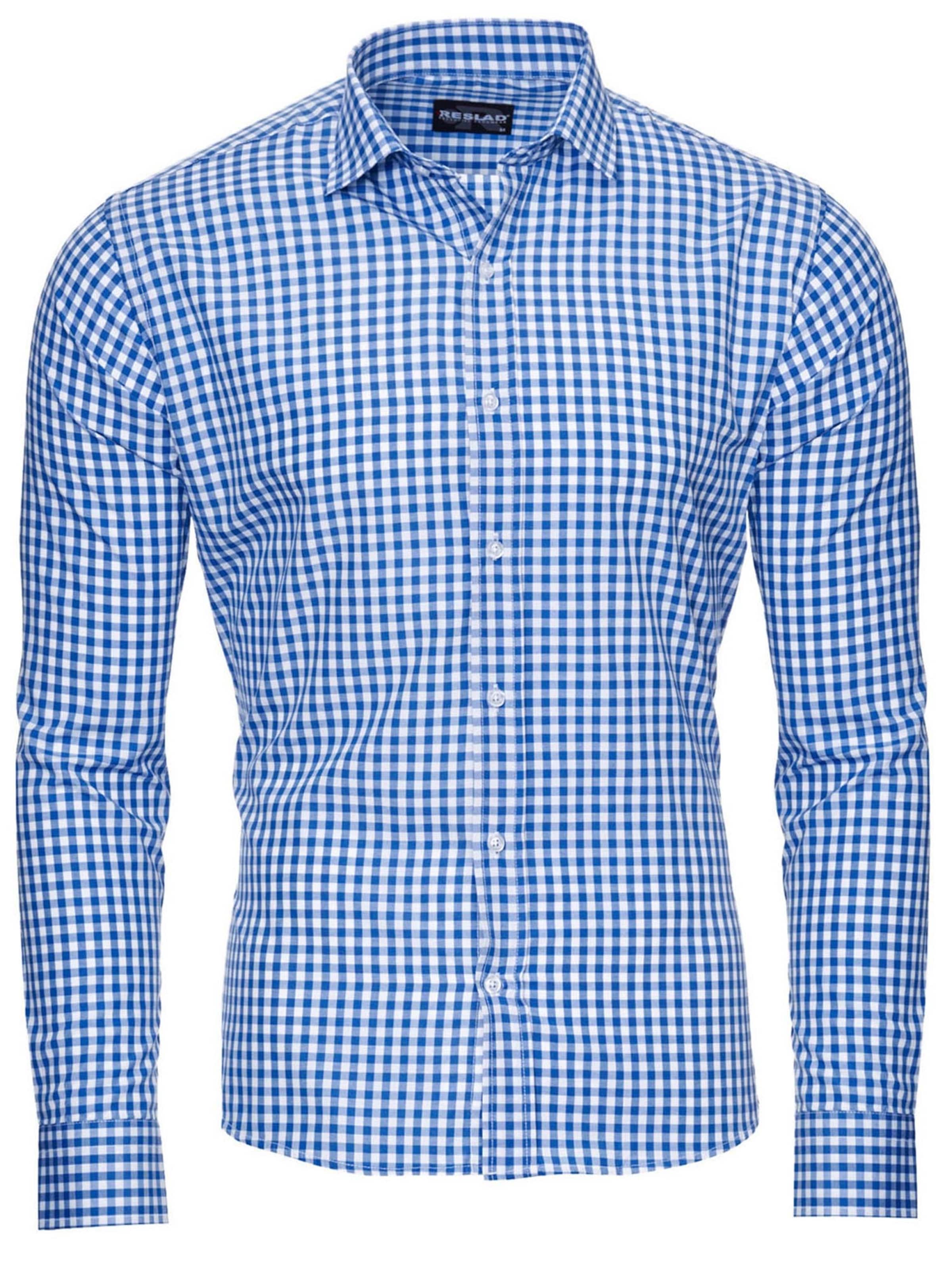Reslad Hemd 'RS7007'‌‌‌‌‌‌ in Blau: Vorderseite