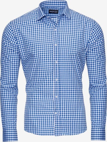 Reslad Button Up Shirt 'Hemd Vichy-Karo' in Blue: front