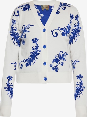 ebeeza Πλεκτή ζακέτα σε λευκό: μπροστά