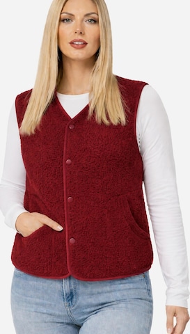 Worldclassca Vest 'Damen Kurze Kuschel Weste' in Red: front
