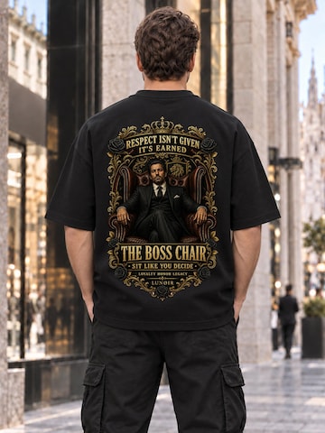 LUNØIR Studio Shirt 'The Boss Chair'‌‌‌‌‌‌‌‌‌‌ in Schwarz