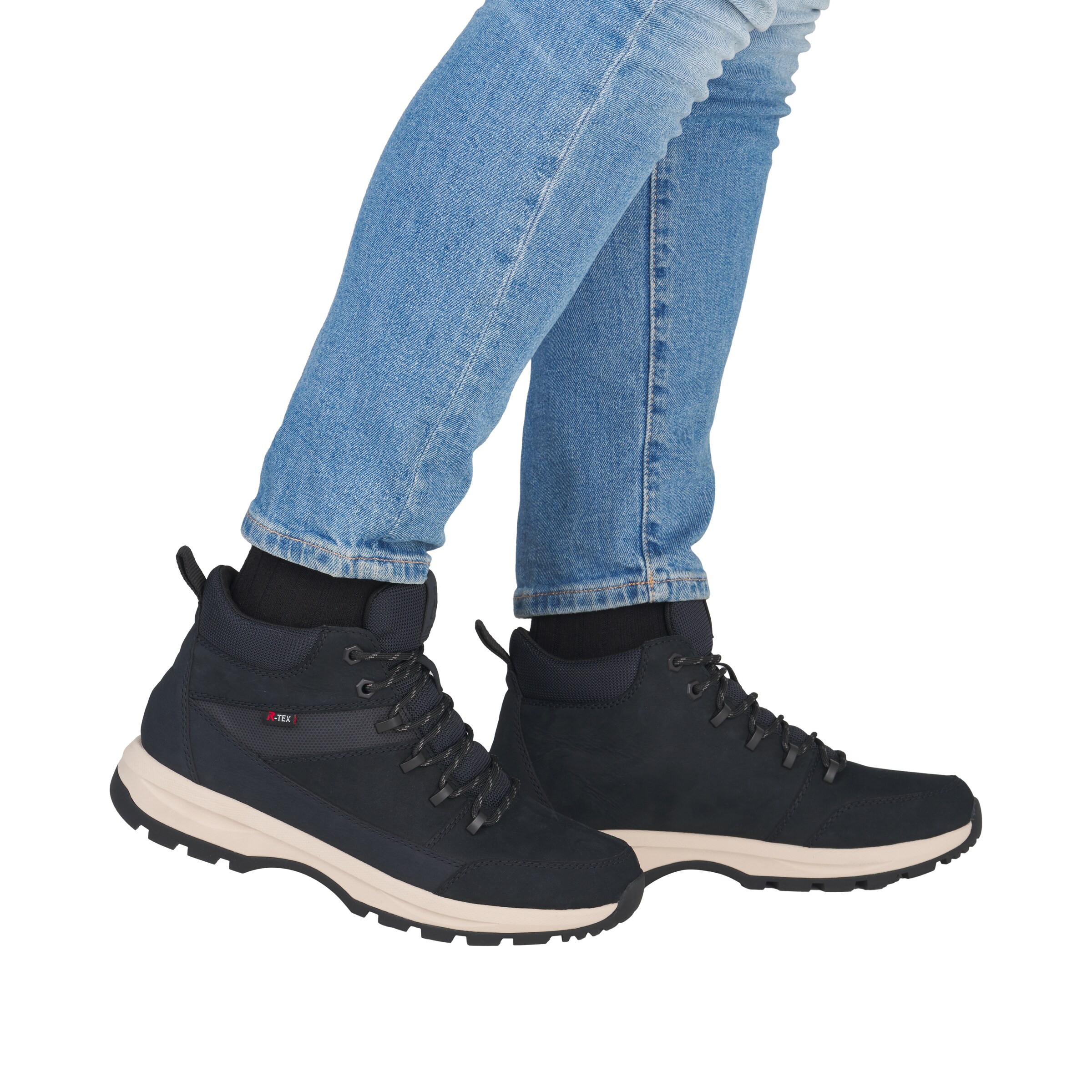 Rieker Schnürstiefel 'U1671' in Blau: Vorderseite