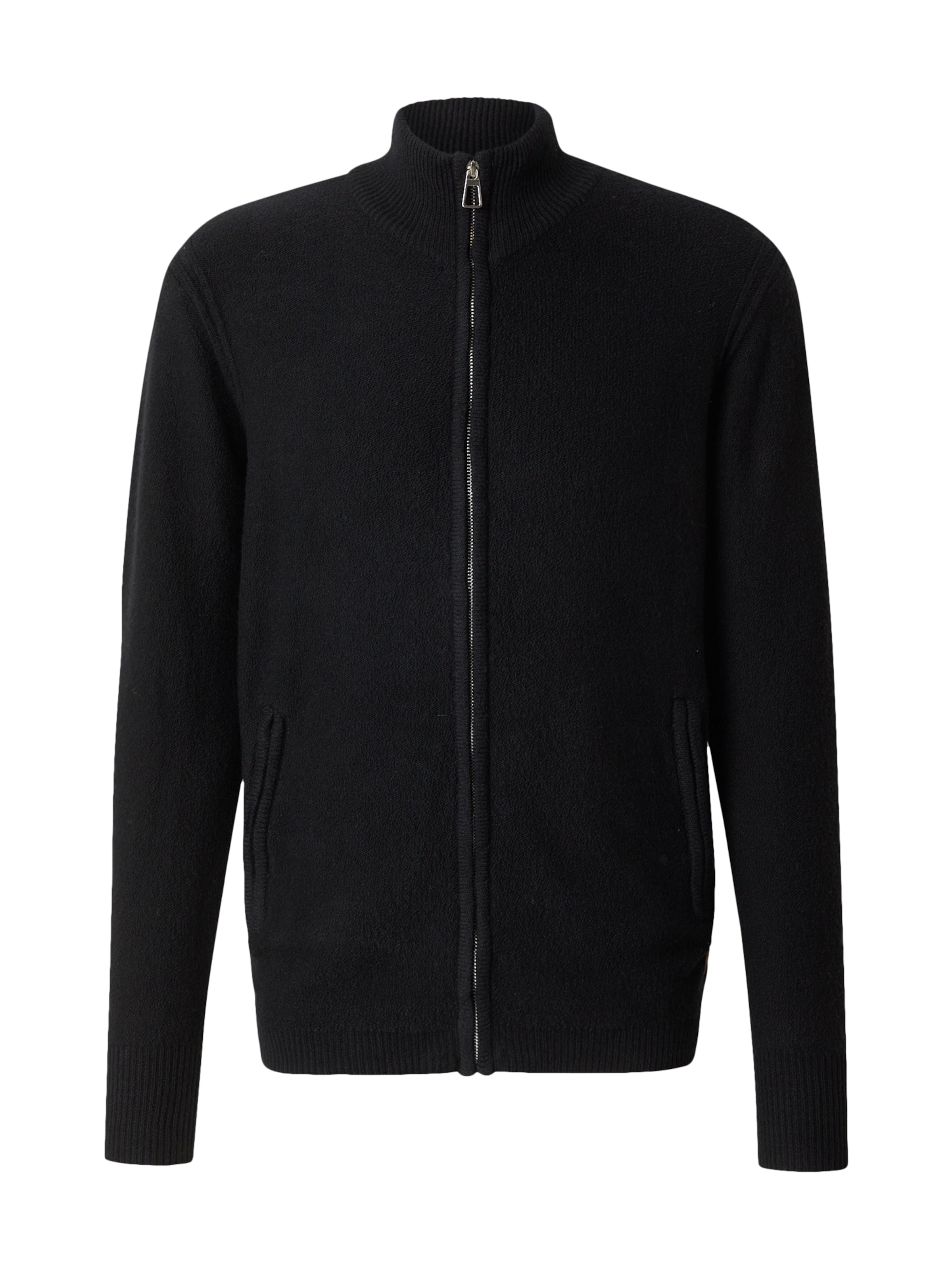 Key Largo Πλεκτή ζακέτα 'ELEVATOR' σε μαύρο: μπροστά