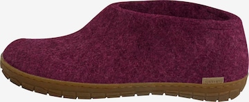 Glerups Slipper 'Kautschuksohle' in Purple: front