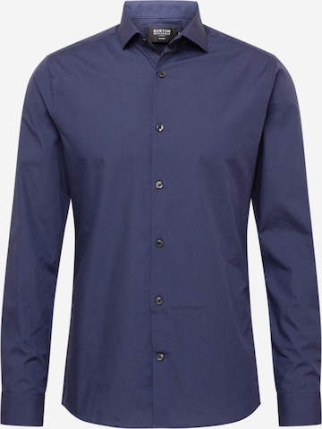 Coupe slim Chemise BURTON MENSWEAR LONDON en bleu : devant