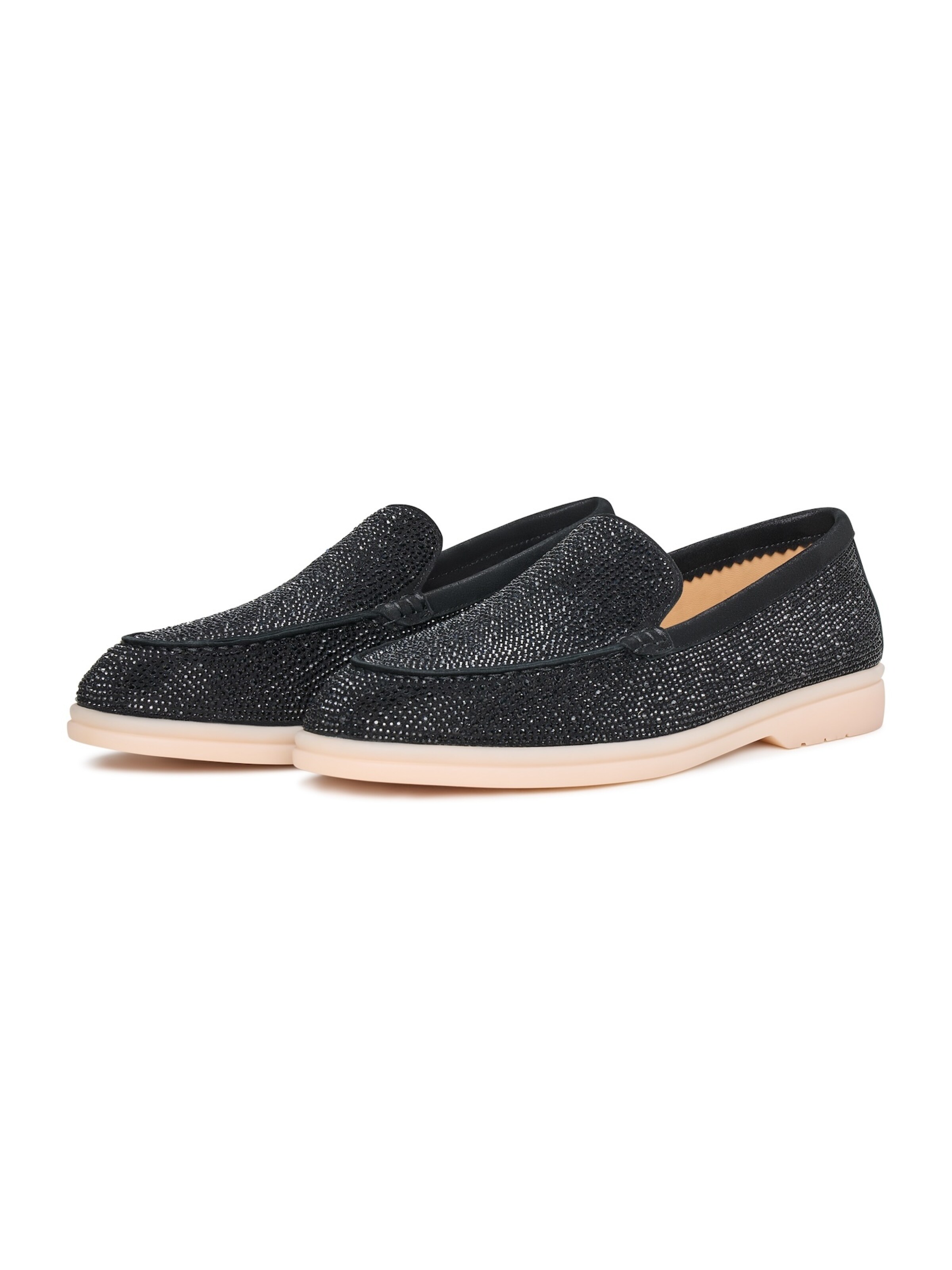 CESARE GASPARI Slipper in Schwarz