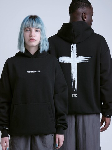 Remember you will die Sweatshirt 'Kreuz' in Schwarz
