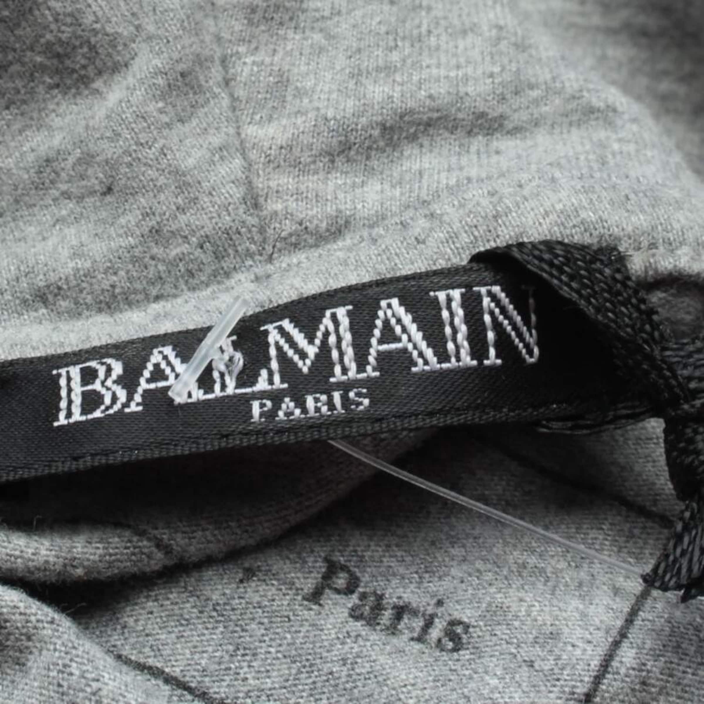 Balmain Sweatshirt Zip Up Hoodie in XS in Grey ABOUT YOU