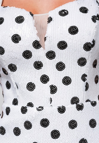 Ombre Cocktailjurk in Wit