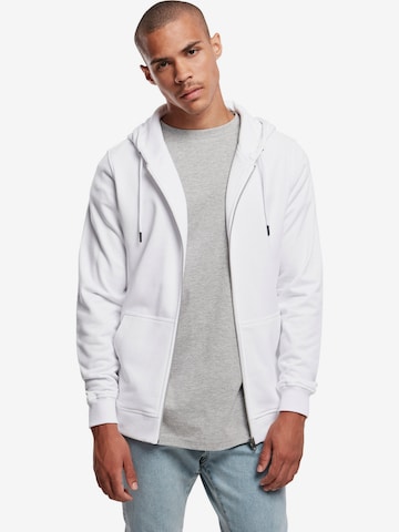 Urban Classics Zip-Up Hoodie in White: front