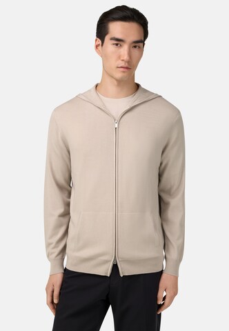 Boggi Milano Knit cardigan in Brown: front