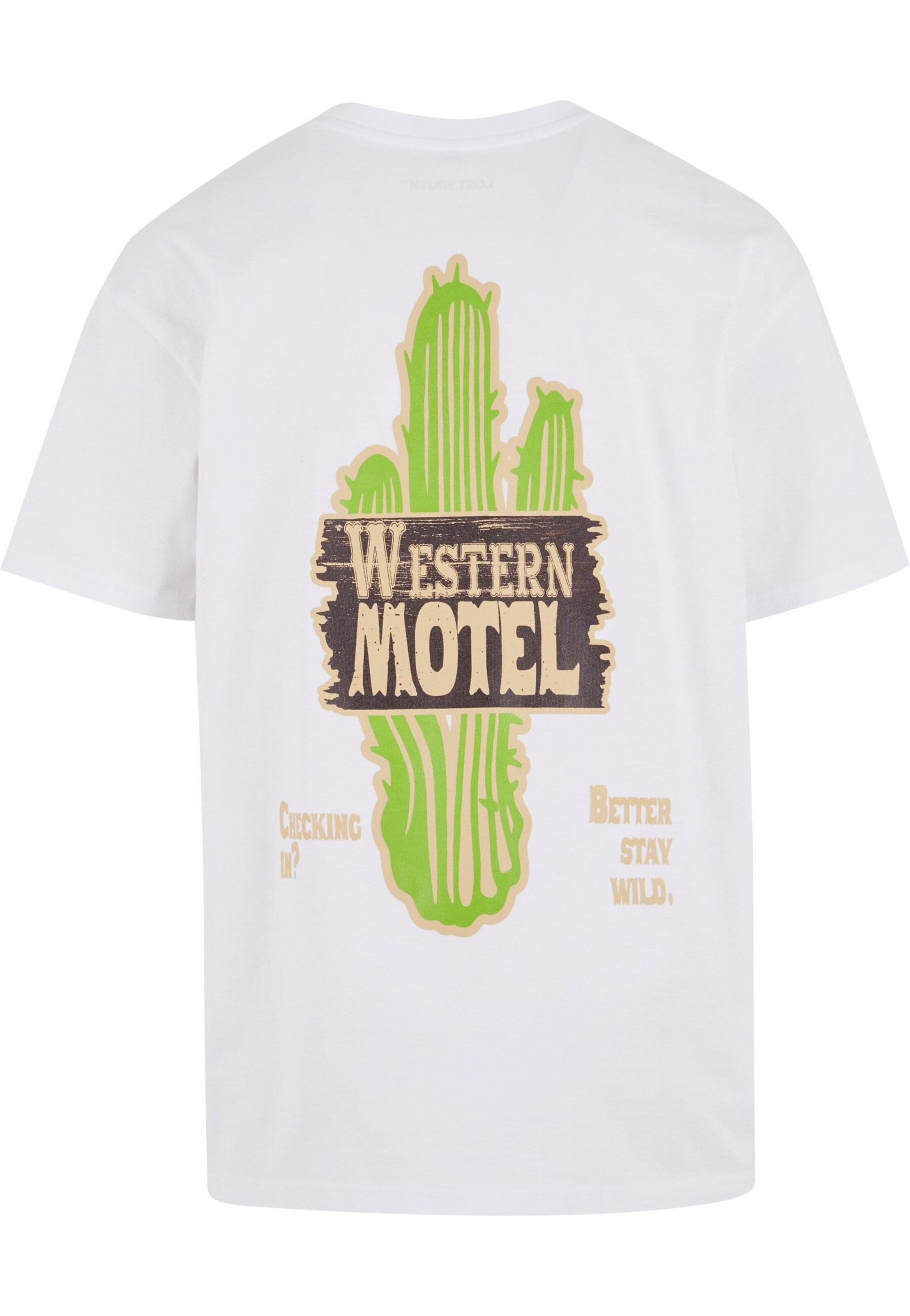 T-Shirt 'Western Motel' Lost Youth en blanc