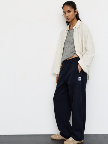 Pull&Bear Baggy Hose in Blau