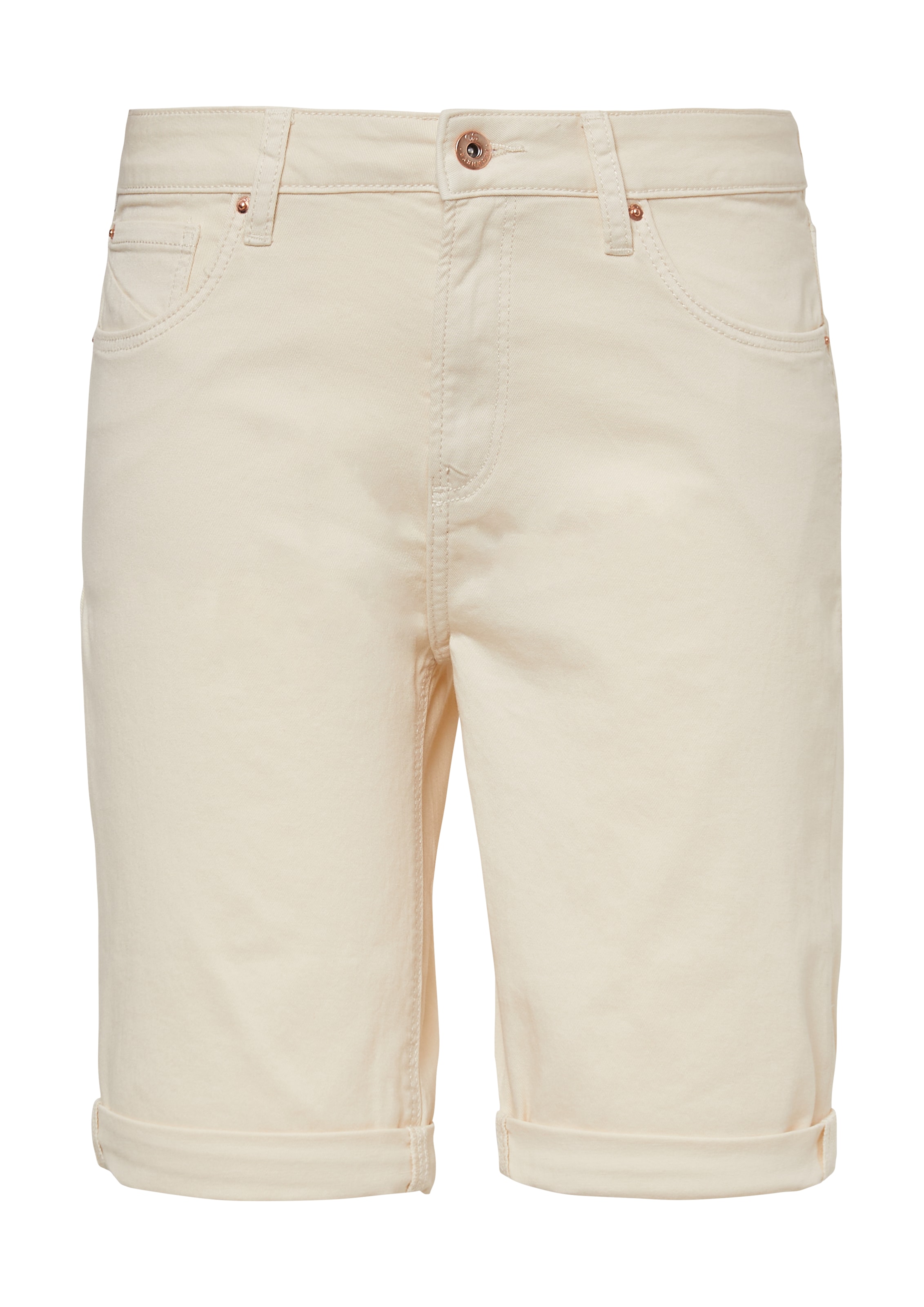 Coupe slim Jean 'Catie' QS en beige : devant