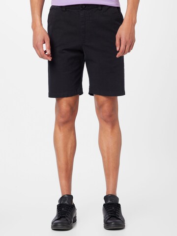 DEDICATED. Normální Chino kalhoty 'Nacka' – černá: přední strana