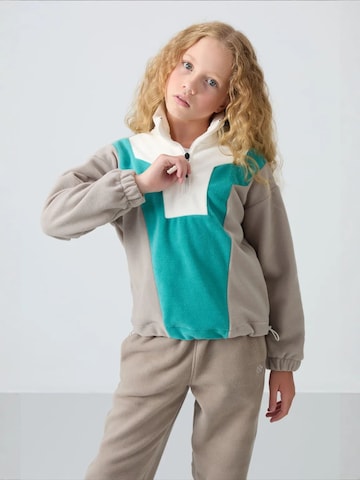 Sweat-shirt 'TOMMY Unisex Jugend-Oversize Color-Blocked Sweatshirt' Tommy Life en mélange de couleurs : devant