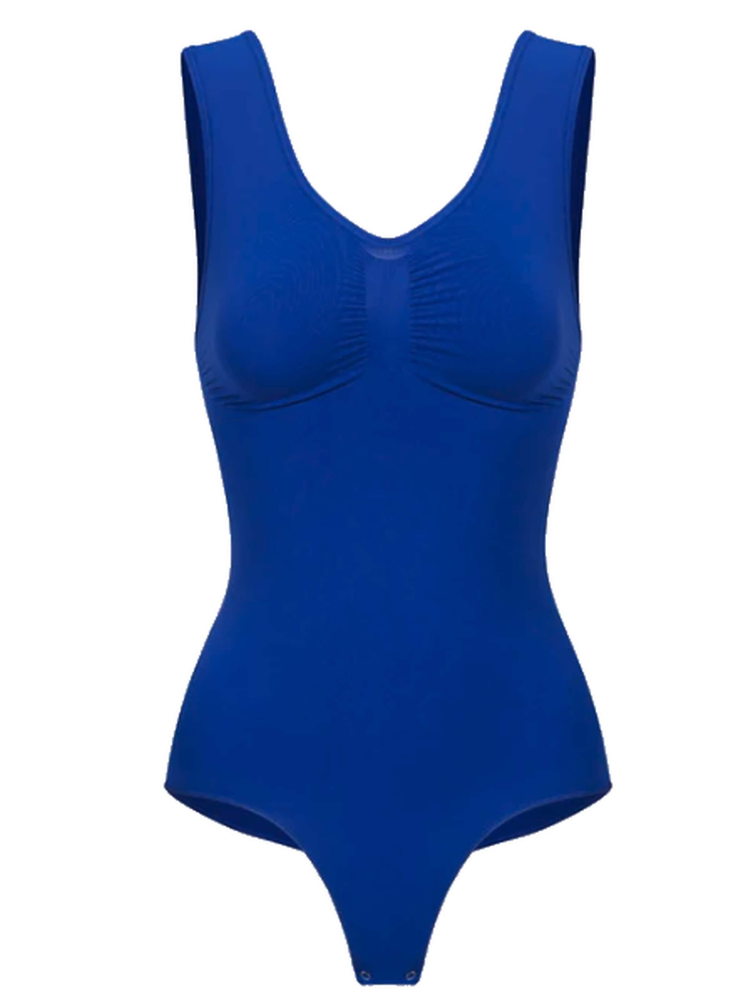 cfabBodi za oblikovanje 'Tank Bodysuit Sculpting Shapewear mit String' - plava boja: prednji dio