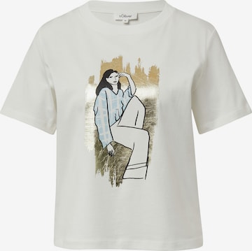 s.Oliver Shirt in Beige: voorkant