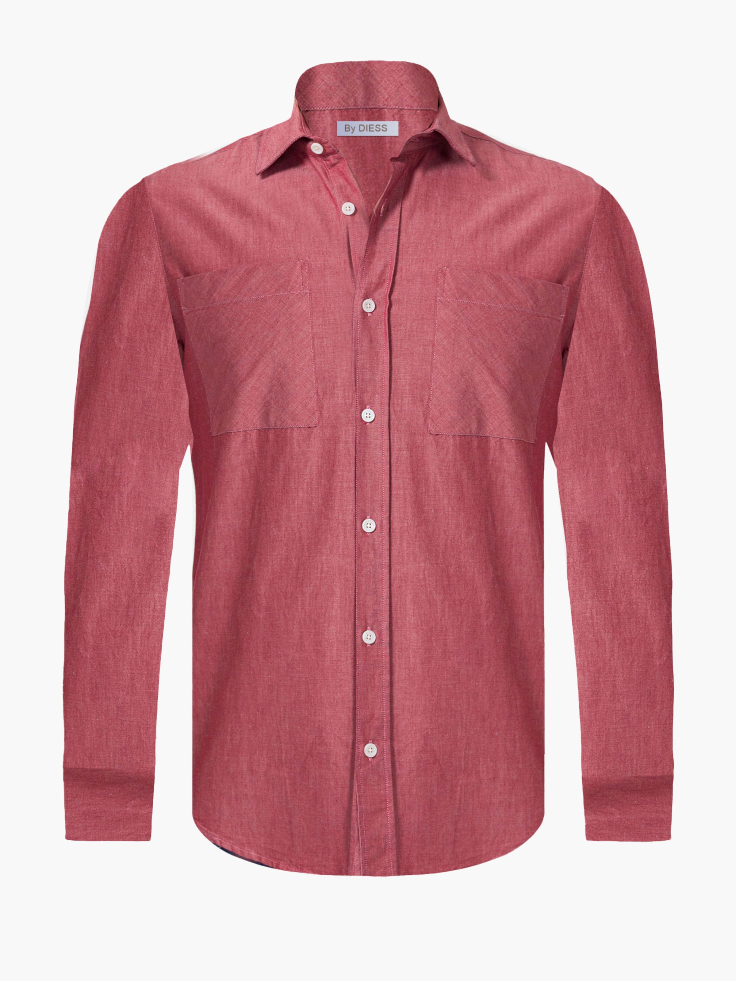By Diess Collection Rovný strih Košeľa - Červená: predná strana