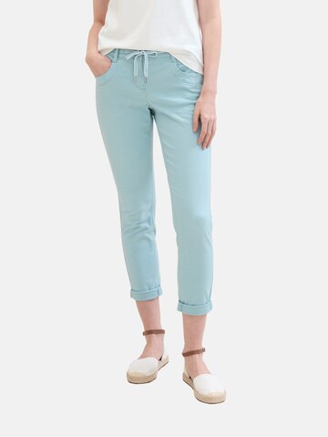 Coupe slim Pantalon TOM TAILOR en bleu : devant