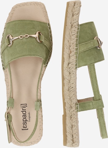 Sandalo con cinturino di espadrij l´originale in verde
