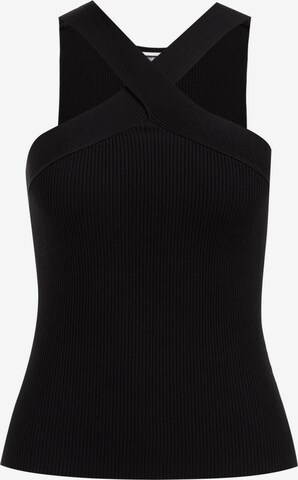 WE Fashion - Top de punto en negro: frente