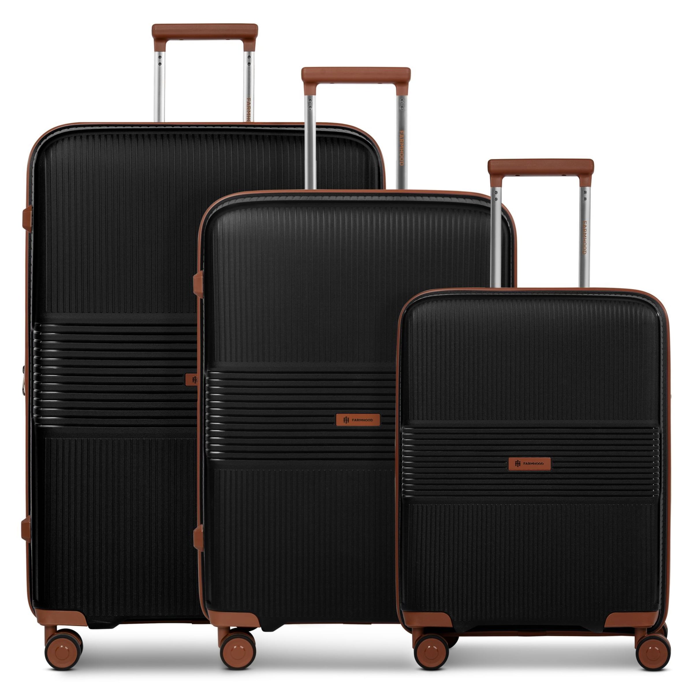 Set di valigie 'Eco Edition' di Farmhood in nero: frontale