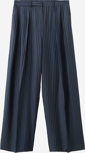 MANGO Hlače s naborima 'Beli' u mornarsko plava / bijela, Pregled proizvoda