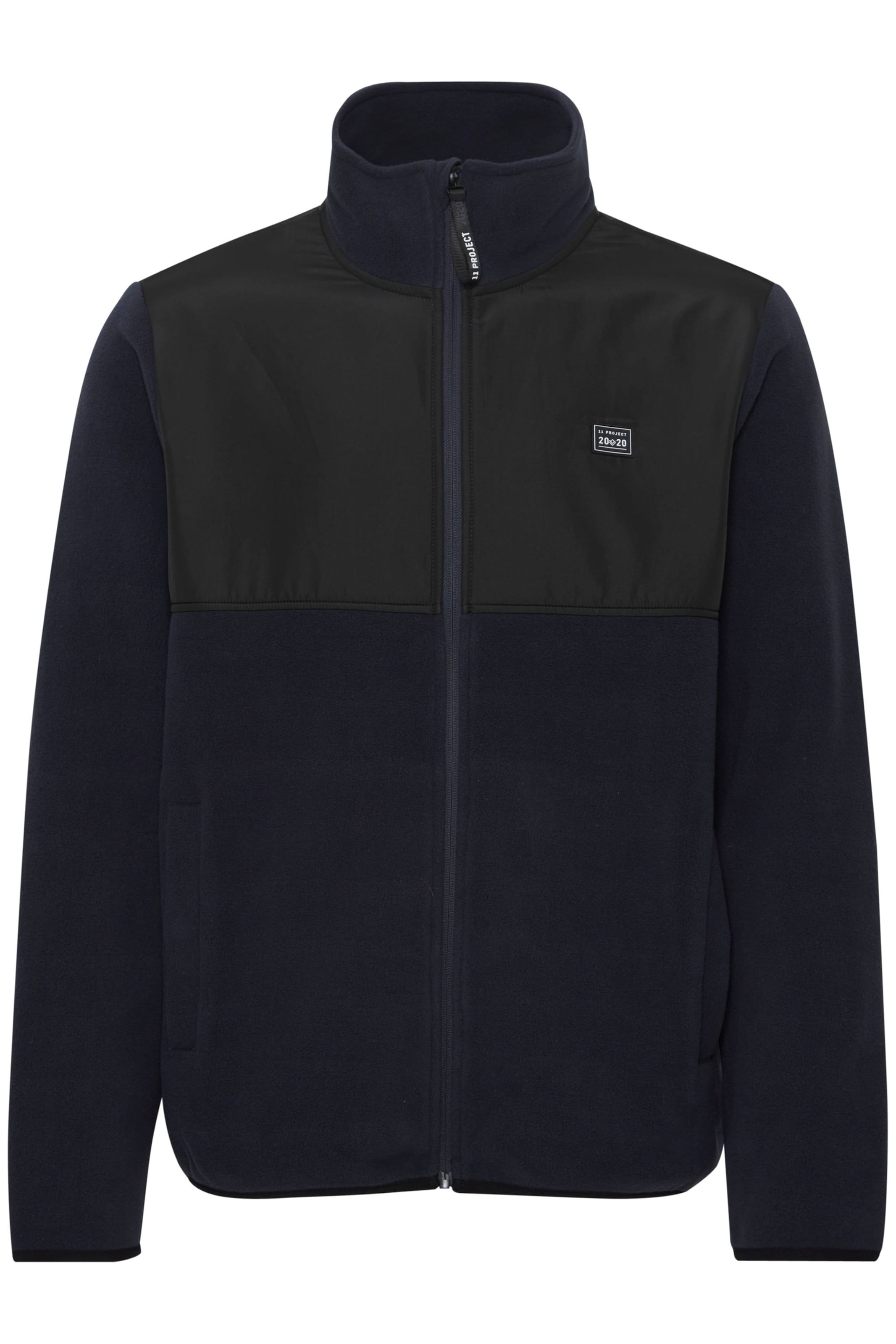 11 Project Fleece jas 'Dexton' in Blauw: voorkant