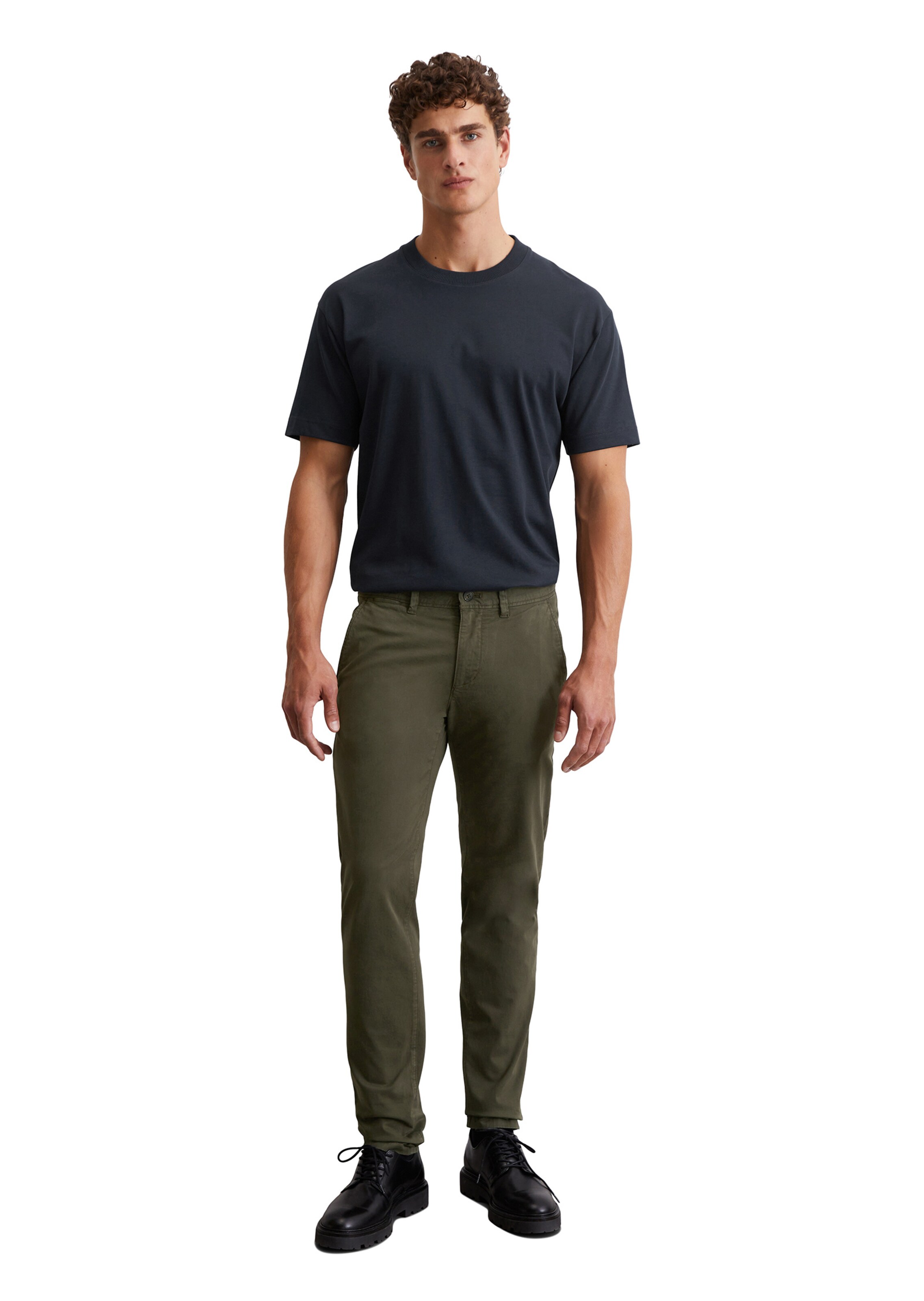 Marc O'Polo Regular Chino trousers 'Stig' in Green