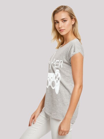 T-shirt 'Gamer Heartbeat' F4NT4STIC en gris